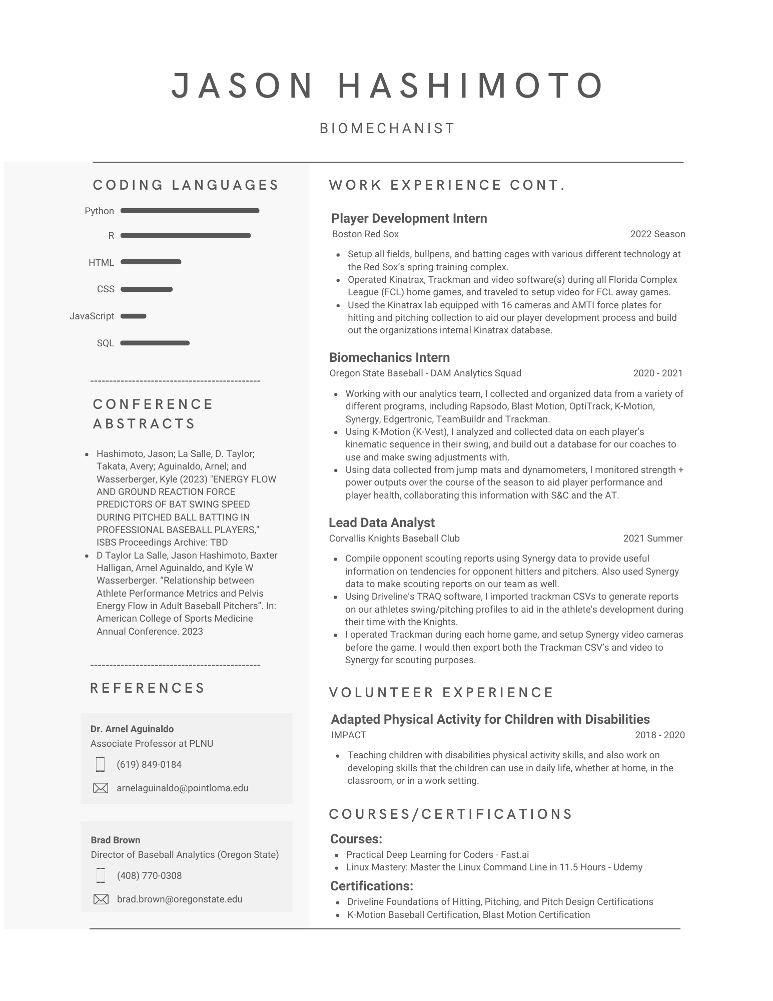 Resume Page 2